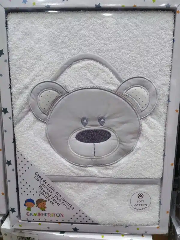 toallita baño bebe capa capucha gamberritos
