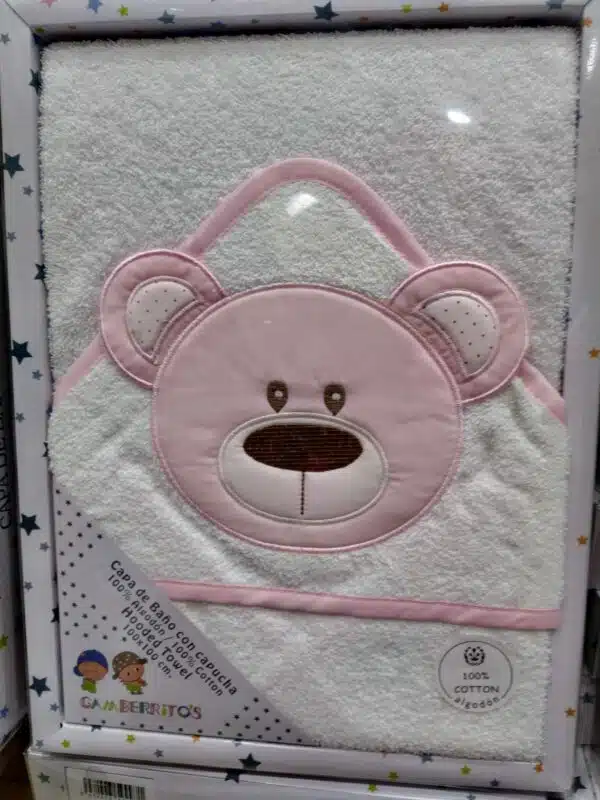 toallita baño bebe capa capucha gamberritos