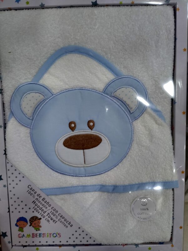 toallita baño bebe capa capucha gamberritos