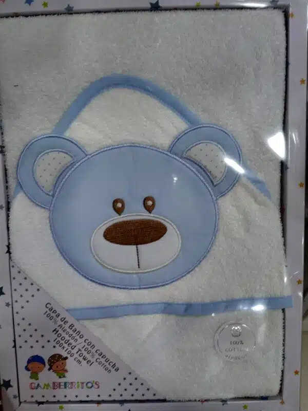 toallita baño bebe capa capucha gamberritos