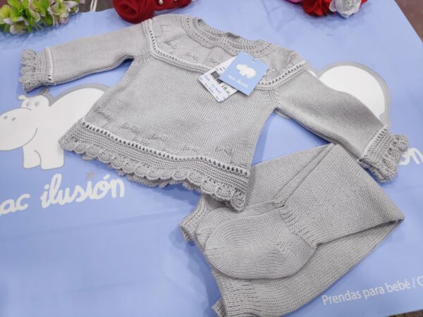 Conjuntito Bebe Recien Nacido PRIMAVERA 2020 Macilusion 7603 Gris Oferta Baratito