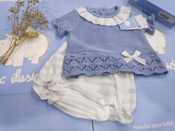 Conjuntito Bebe Recien Nacido PRIMAVERA VERANO 2020 Macilusion 7622 azul/Blanco Oferta Baratito