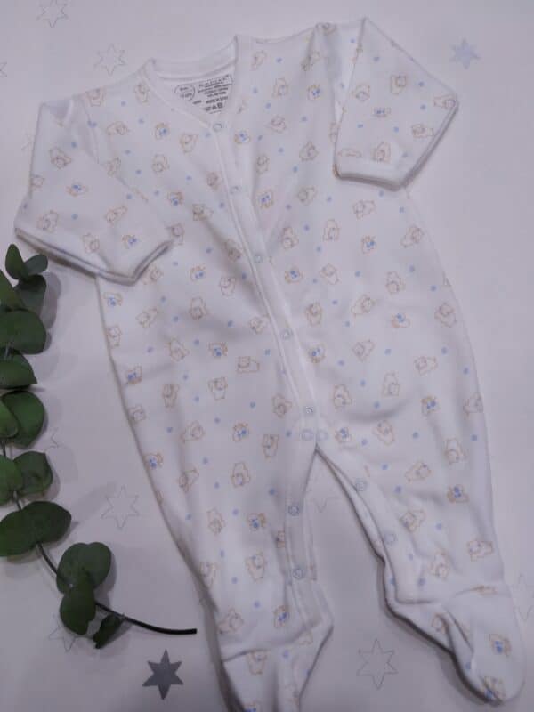 PELELITO PELELE PIJAMA PIJAMITA ALGODON PEINADO 8752-81 CELESTE RAPIFE BUENO PIEL ATOPICA