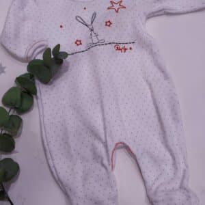 PELELITO PELELE PIJAMA PIJAMITA ALGODON PEINADO 8753-61 BL/ROJO RAPIFE BUENO PIEL ATOPICA