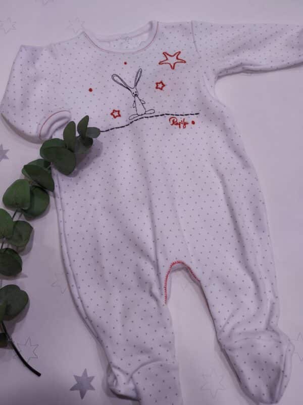 PELELITO PELELE PIJAMA PIJAMITA ALGODON PEINADO 8753-61 BL/ROJO RAPIFE BUENO PIEL ATOPICA