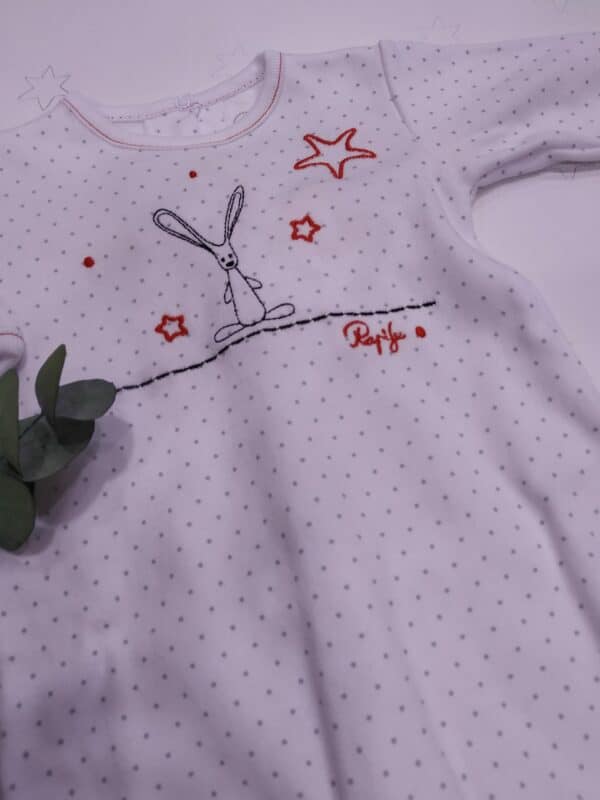 PELELITO PELELE PIJAMA PIJAMITA ALGODON PEINADO 8753-61 BL/ROJO RAPIFE BUENO PIEL ATOPICA