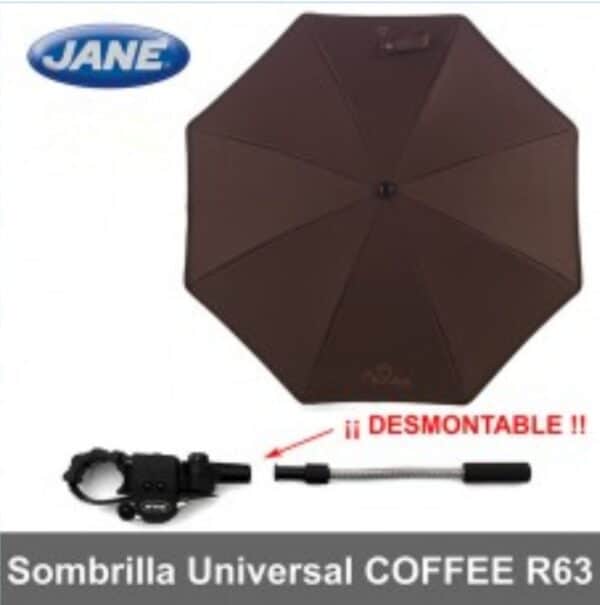 SOMBRILLA JANE UNIVERSAL ANTI UVA CON MULTI REGULACIONES OFERTA COLOR COFFEE CON FLEXO DESMONTABLE Y MULTIPLES ALTURAS
