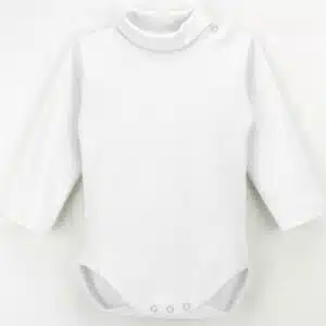 BODY BEBE NIÑOS CUELLO SEMICISNE SEMI CISNE RAPIFE APERTURA LATERAL ALGODON PEINADO 8816 8916