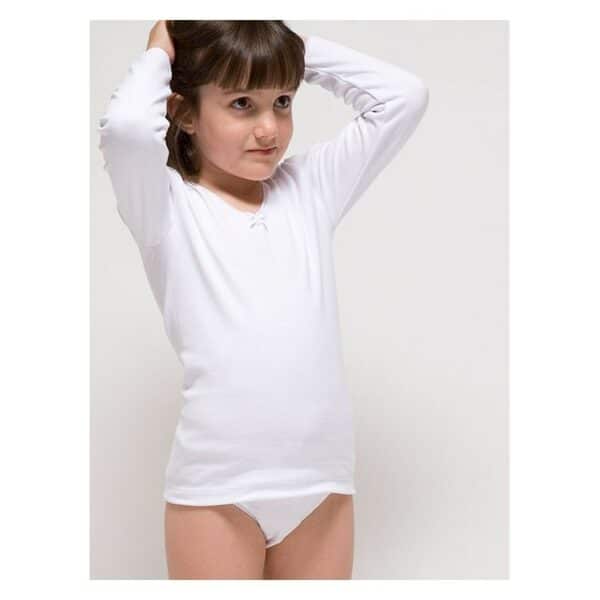 CAMISETAS ROPA INTERIOR CALENTITA TERMAL MANGA LARGA NIÑA INVIERNO ALGODON 100X100 RAPIFE 375