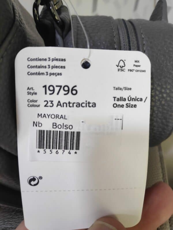 REGALO CINTURON EMBARAZADA JANE CON EL BOLSO MAMA PAÑALERA 19796 MAYORAL GRIS MAS PORTACHUPETE INCLUIDO
