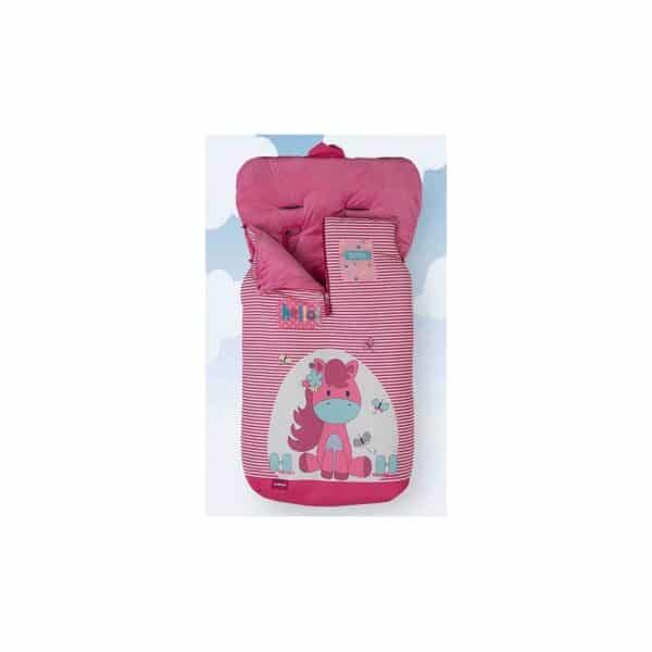 SACO SAQUITO SILLA SILLITA CARRO COCHE DE PASEO BEBE UNIVERSAL GAMBERRITOS ROSA 10310 CALENTITO POLAR