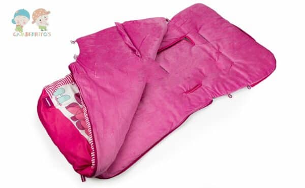 SACO SAQUITO SILLA SILLITA CARRO COCHE DE PASEO BEBE UNIVERSAL GAMBERRITOS ROSA 10310 CALENTITO POLAR