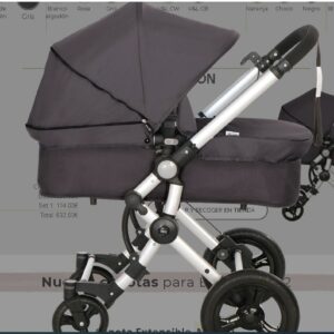 CARRITO BABY ACE 042 CAPOTA ESTENSIBLE base gris set gris