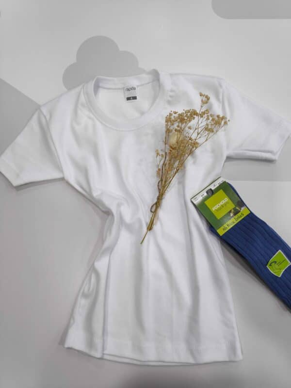 CAMISETA ROPA INTERIOR NIÑO MANGA CORTA ALGODON PEINADO RAPIFE 400 CALIDAD BUENO PARA PIEL ATOPICA
