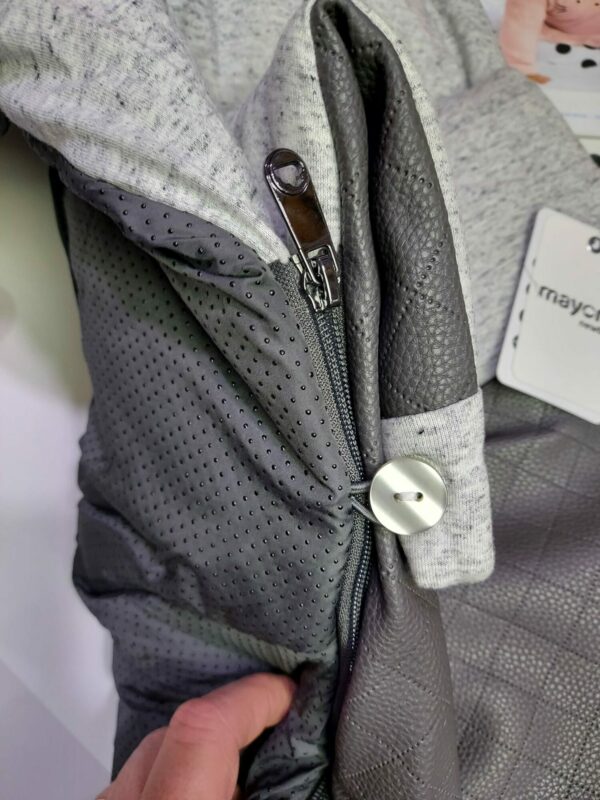 SACO Y FUNDA ACOLCHADO DE SILLA CARRITO DE PASEO MAYORAL 9841 GRIS CALENTITO INVIERNO