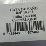 TOALLITA BEBE CAPA DE BAÑO CON CAPUCHA GAMBERRITOS 10252 fondo Blanco corazones Gris