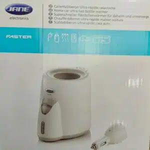 CALIENTA BIBERONES CASA Y COCHE JANE FASTER 10344 VAPOR ALARMA DOSIFICADOR CESTA CON ASA ADAPTADOR COCHE.