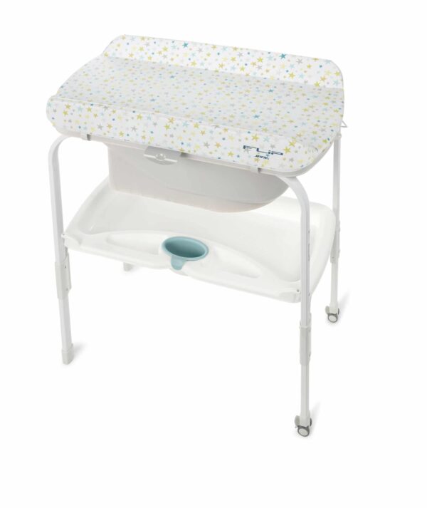 Flip T59 BAÑERA BEBE JANE SOBRE BIDE PLEGABLE EVOLUTIVA INTERIOR CUBETA ANTIDESLIZANTE DOS ETAPAS CON RUEDAS