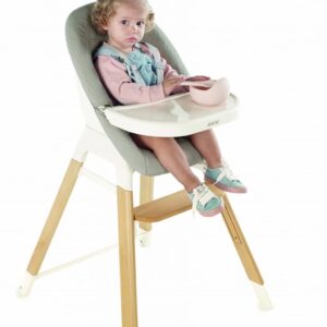 TRONA WOODDY SILLA DE COMER JANE EVOLUTIVA 6Meses a 8Años ERGONOMICA DESENFUNDABLE LAVABLE BANDEJA EXTRAIBLE LAVAVAJILLAS T97 MADERA y PLASTICO 6220