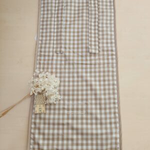 ARTESANAL COLCHONETA FUNDA SILLA PASEO BEBE UNIVERSAL PARA LA MAYORIA DE CARRITOS PRODUCTO HECHO A MANO EXCLUSIVO TIENDAMARILUZ UNIDADES LIMITADAS VICHY TOSTADO
