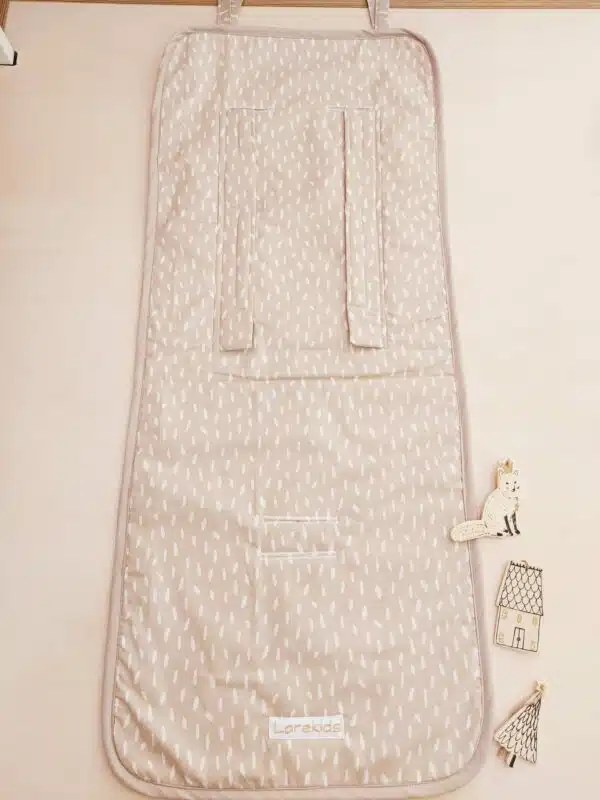 ARTESANAL COLCHONETA FUNDA SILLA PASEO BEBE UNIVERSAL PARA LA MAYORIA DE CARRITOS PRODUCTO HECHO A MANO EXCLUSIVO TIENDAMARILUZ UNIDADES LIMITADAS PINCELADAS TOSTADO