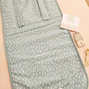 ARTESANAL COLCHONETA FUNDA SILLA PASEO BEBE UNIVERSAL PARA LA MAYORIA DE CARRITOS PRODUCTO HECHO A MANO EXCLUSIVO TIENDAMARILUZ UNIDADES LIMITADAS PINCELADAS VERDE