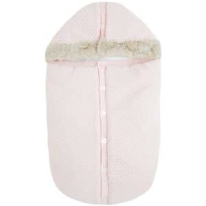 9100-saco-9100-tricot-con-polar-mayoral BEBE ROSA CON BEIGE CAPAZO PIJNTO ,