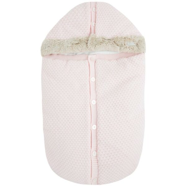 9100-saco-9100-tricot-con-polar-mayoral BEBE ROSA CON BEIGE CAPAZO PIJNTO ,