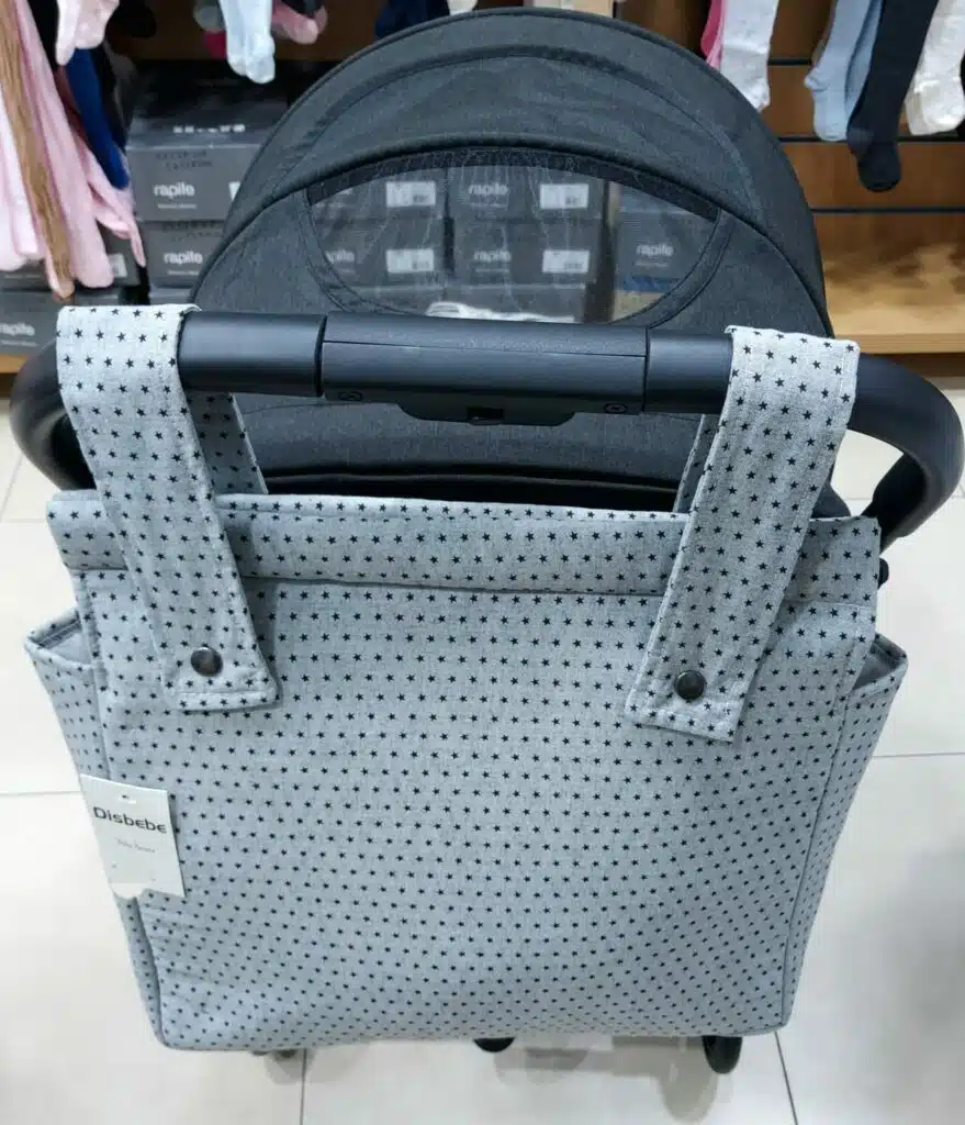 Bolso panera Modelo Maria de Pasito. Talega para la silla o carro del bebé.  Fabricado en