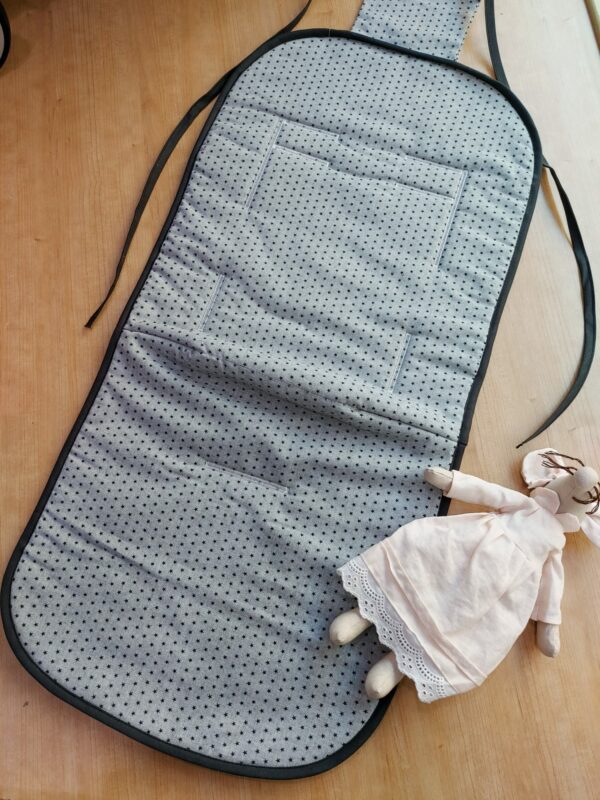 COLCHONETA FUNDA ESTERILLA CARRITO Y SILLITA PASEO BEBE DISBEBE GRIS ESTRELLITAS