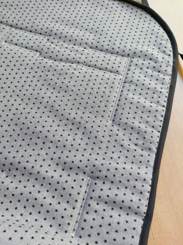COLCHONETA FUNDA ESTERILLA CARRITO Y SILLITA PASEO BEBE DISBEBE GRIS ESTRELLITAS