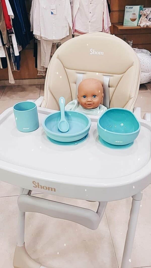 JUEGO VAJILLA BEBE SILICONA VENTOSA JANE ADERENTE SEGURIDAD 70231 U13 DINER SET ALIMENTACION DISEÑO