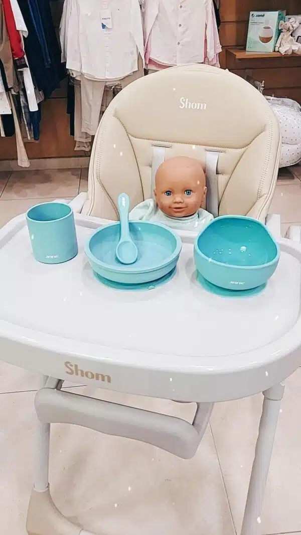 JUEGO VAJILLA BEBE SILICONA VENTOSA JANE ADERENTE SEGURIDAD 70231 U13 DINER SET ALIMENTACION DISEÑO