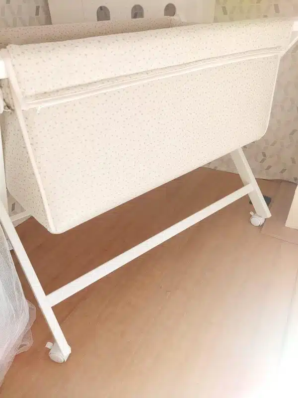 MINICUNA ESTRELLITAS VERDE MINT PLEGADO TIJERA MADERA BEBE NIÑOA