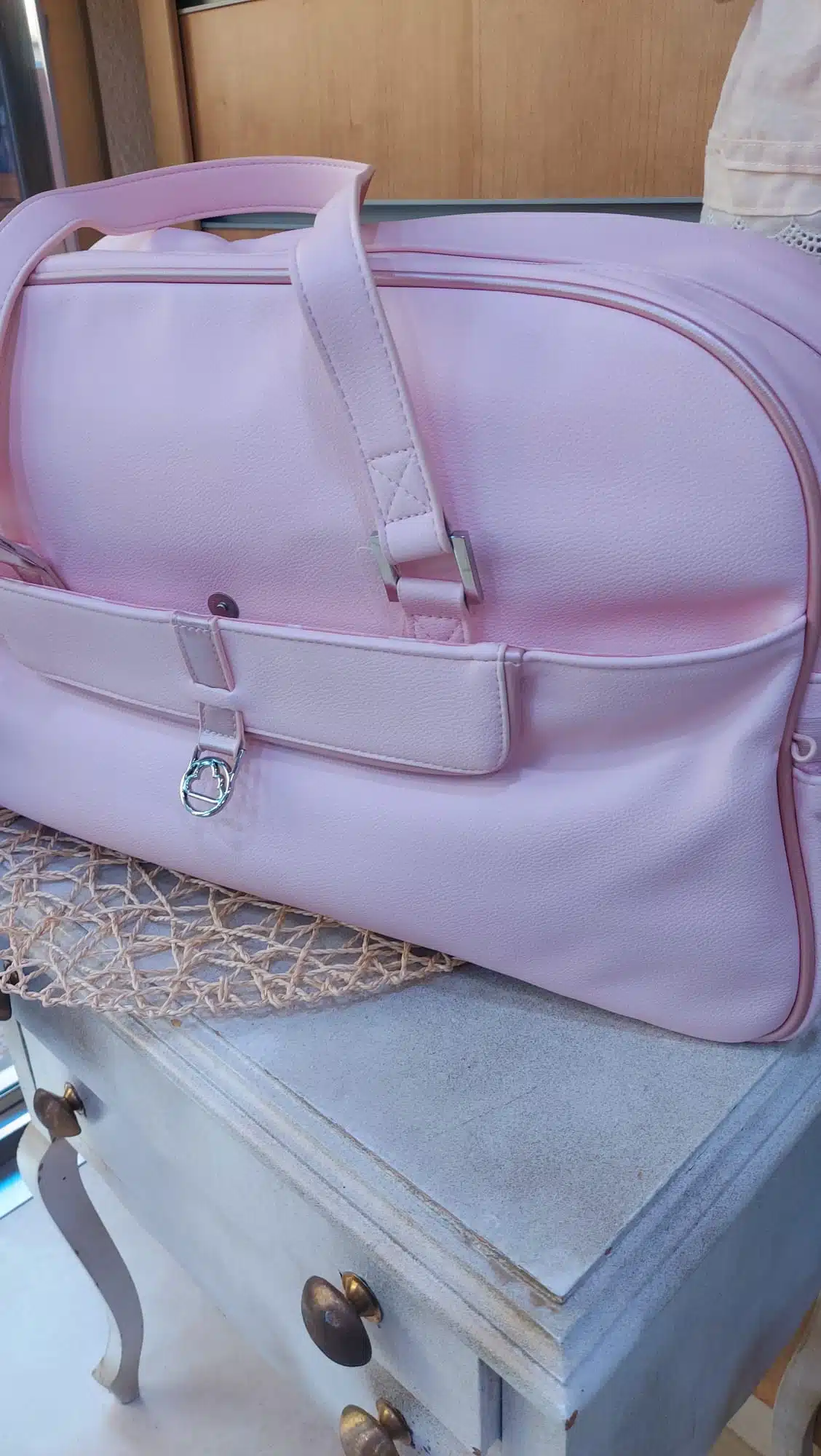 Bolso Mayoral maternidad paseo clinica bebe nacimiento maternal detalle  pelo desmontable color ROSA 19041