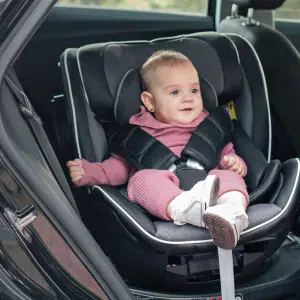 SILLA Auto Coche INTERBABY Mod SELLA se014 Negra I SIZE De 40 a 150cm 0 A  36 KG Giratoria 360º Evolutiva ISOFIX bebe niñoa