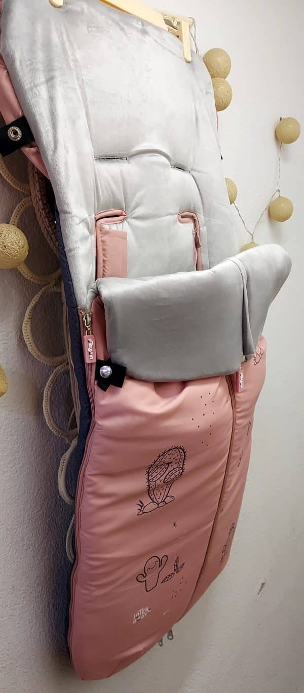 Saco silla de paseo carro interbaby bebe niñoa universal mod 10079 cactus rosa
