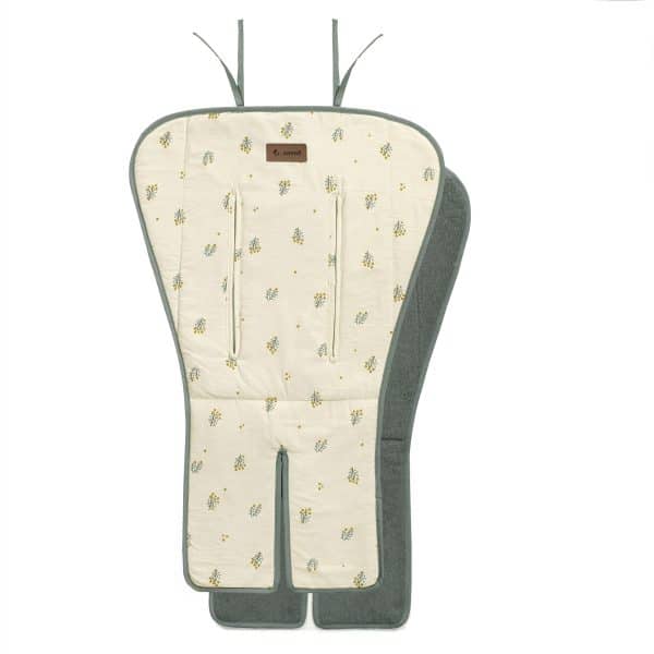 Colchoneta multifuncion JANE 2024 para Silla paseo Capazo Hamaca y Trona Reversible Universal 80275 color U78 Botanic
