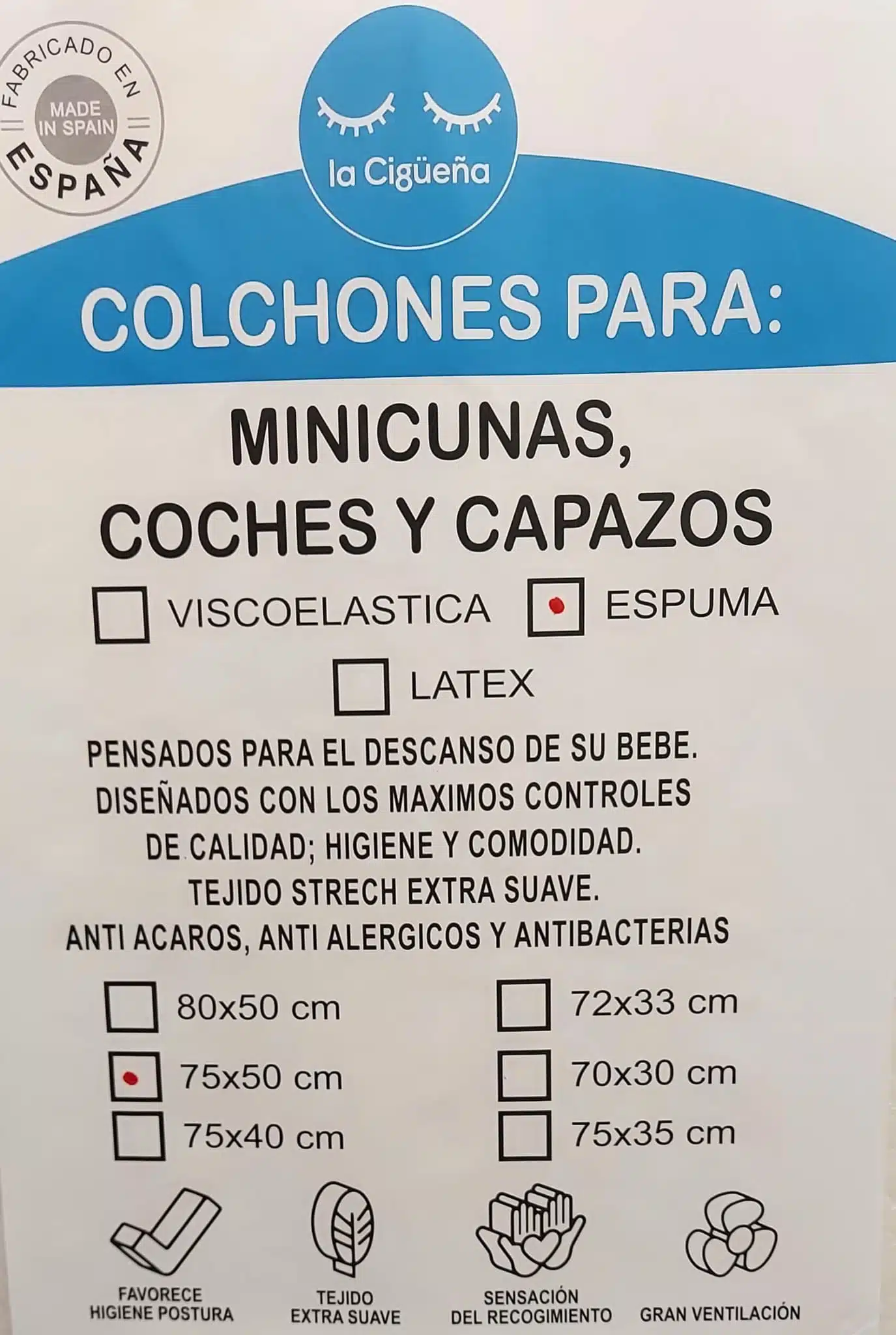 Colchones minicuna 80x50: compra online