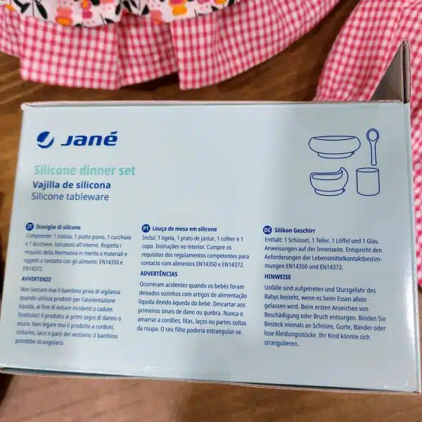 .silicone-dinner-set VAJILLA BEBE SILICONA JANE MOD 070231 U09 ROSA PALE JUEGO VAJILLA BEBE SILICONA VENTOSA JANE ADERENTE SEGURIDAD - Imagen 4