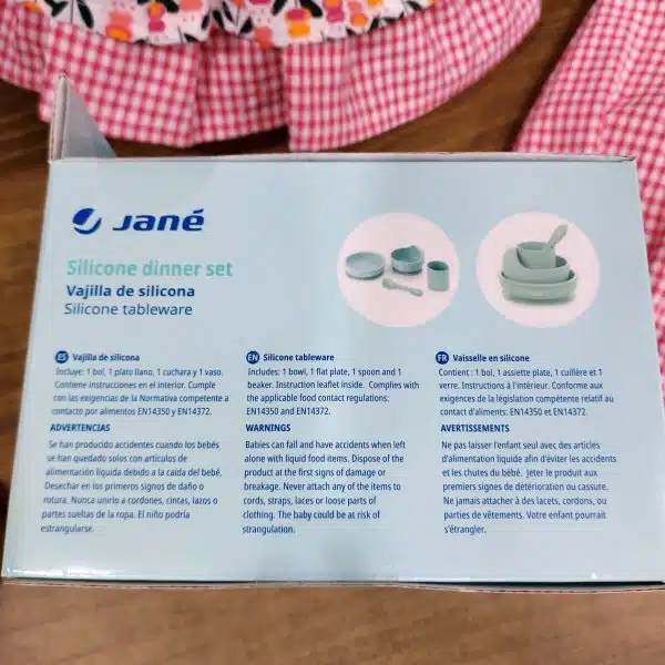 .silicone-dinner-set VAJILLA BEBE SILICONA JANE MOD 070231 U09 ROSA PALE JUEGO VAJILLA BEBE SILICONA VENTOSA JANE ADERENTE SEGURIDAD - Imagen 5