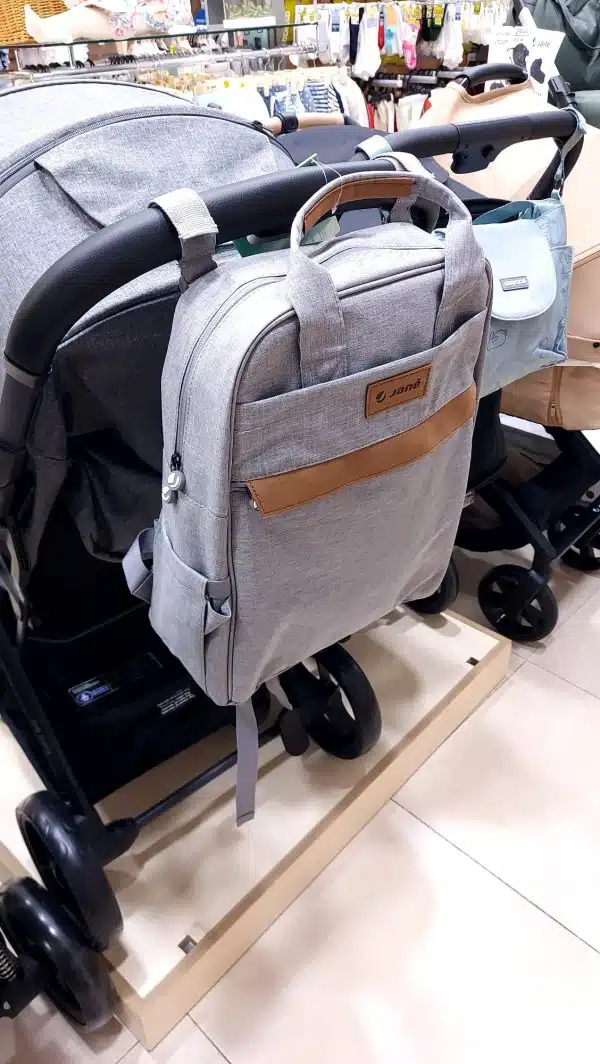 Mochila y Bolso para carrito y sillita paseo JANE Ref. 080131 U05 GRIS Bebe niñoa gran capacidad ligera paseo